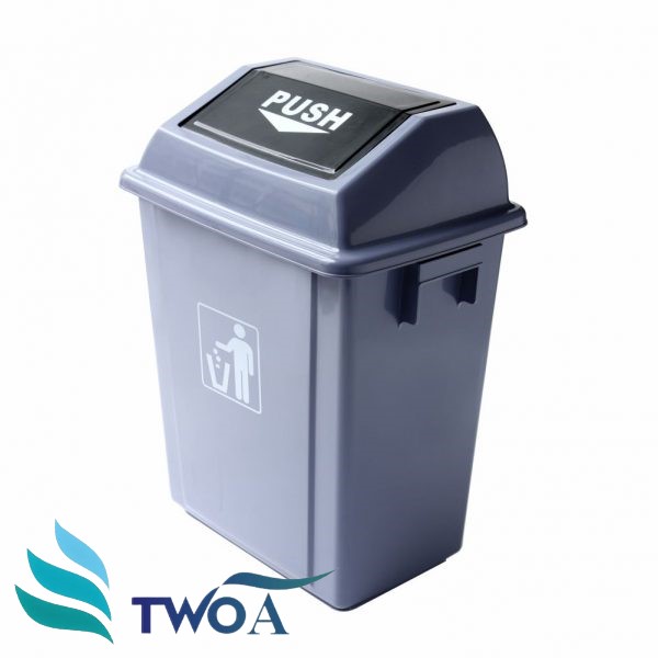 Polypropylene Push Cover Waste Bin